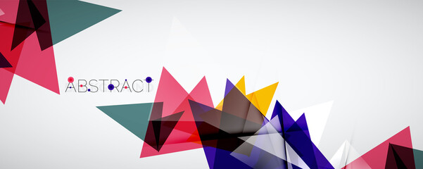 Geometric abstract background. Color triangle shapes. Vector illustration for covers, banners, flyers and posters and other designs