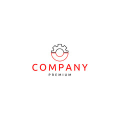 Initial Letter O with Creative Simple Gear Logo Design