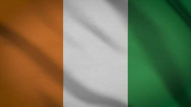 waving flag of Cote d'Ivoire