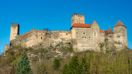 Fototapeta na wymiar Hardegg Castle in Lower Austria near Czech Republic border on sunny day