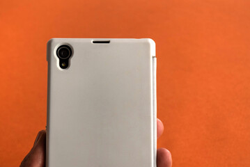 close up of a white phone