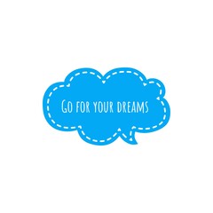 Illustration about work for your dreams, work hard for your dreams. Illustration about work to achieve your goals. Motivational Quote Illustration