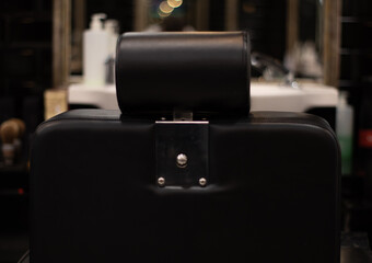 Rear view barber chair
