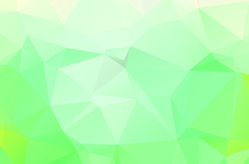 Green vivid abstract geometric background, vector from polygons triangle, mosaic
