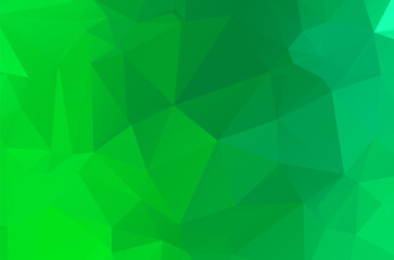 Fototapeta na wymiar Green vivid abstract geometric background, vector from polygons triangle, mosaic