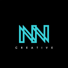 NN Letter Initial Logo Design Template Vector Illustration	
