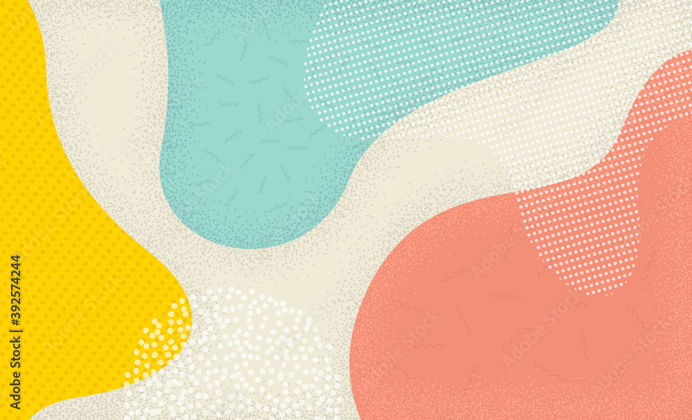 Wall mural colorful background in pop art style. abstract colorful spotty pattern. memphis texture style. vecto