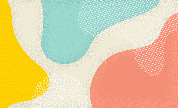 Fototapeta Colorful background in pop art style. Abstract colorful spotty pattern. Memphis texture style. Vector illustration.