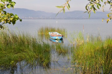 View of tranquil scene of Sapanca Lake in Sakarya, Turkey.