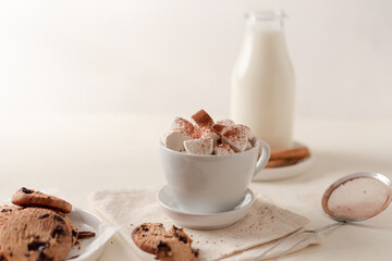 glass of milk and chocolate