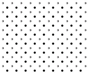 black and white polka dot pattern background vector