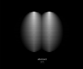 Minimalistic geometric design for logo black and white color. Simple figure, Element for graphic web design, Template for print, textile, wrapping, decoration, Abstract vector illustration