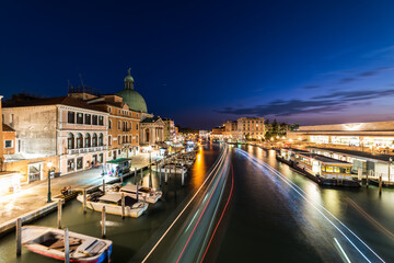 Beautiful night view in Venice, Italy.