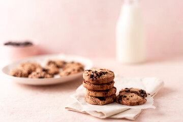 chocolate chip cookies on a plate