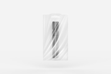 Perfume atomizers template realistic spray case for fragrance.open packaging isolated on white background. 3d illustration