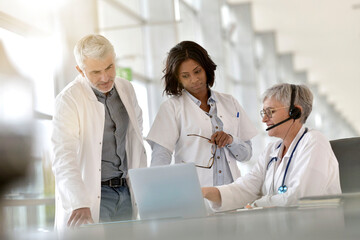 Medical people in a work meeting