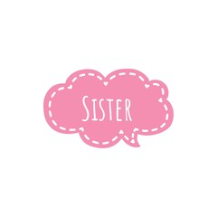 ''Sister'' Word Illustration