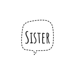 ''Sister'' Word Illustration