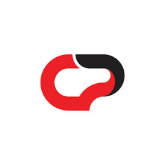 CP letter with Wing logo design vector