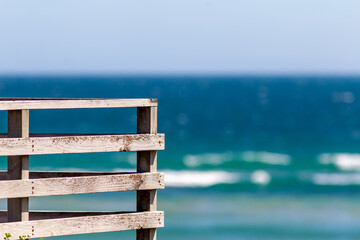 The lookout with ocean selectively blurred taken at the granites located in kingston south australia on november 8 2020