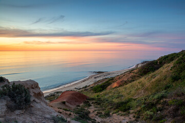 The beautiful Seaford beach at sunset in South Australia on November 2 2020