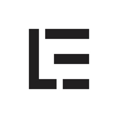Fototapeta premium LE letter logo design vector
