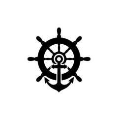 Obraz premium Steering wheel icon isolated on white background