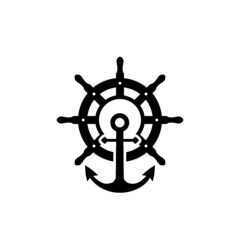 Obraz premium Steering wheel icon isolated on white background