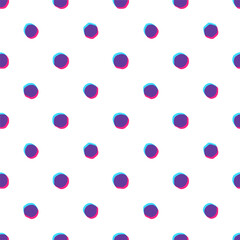 Stereoscopic white image vector pattern purple