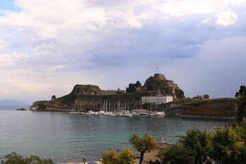 Korfu Stadt Blick auf die alte Festung