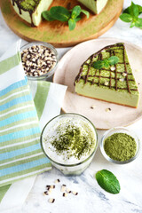 Matcha latte tea