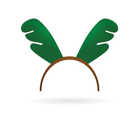 Reindeer horns head band. vector illustration