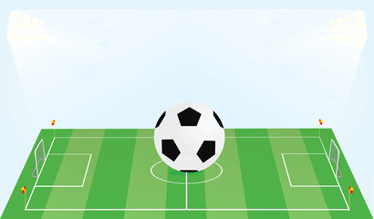 Fototapeta na wymiar Small soccer field. vector illustration