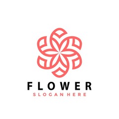 Obraz premium Flower logo Design vector illustration