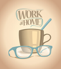 Work at home symbol design