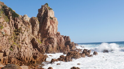 rocky coast of the sea