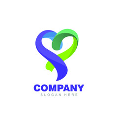 Love symbol logo. Vector template. heart logo