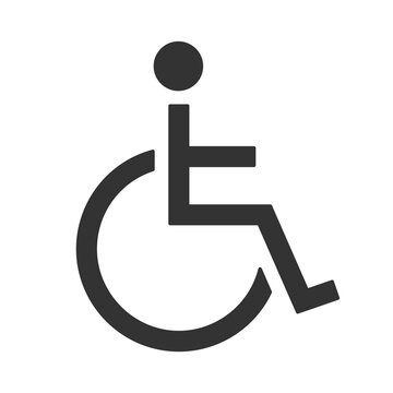 Only handicapped sign. For wheelchair users icon. Invalid symbol.