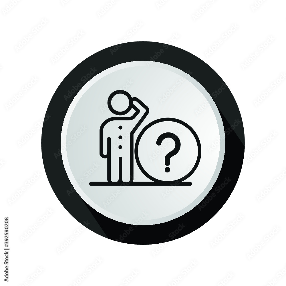 Poster problem in circle. vector illustration. problem line icon - 11