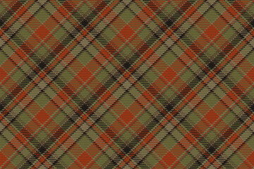 Seamless pattern of scottish tartan plaid. Repeatable background with check fabric texture. Vector backdrop striped textile print.