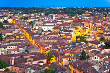 Verona rooftops of old town view from above