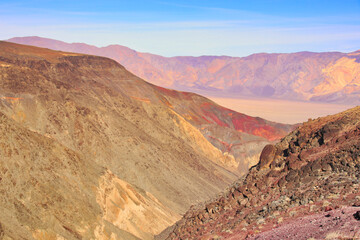 awesome view to the famous death valley in california