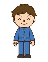 笑顔 男子学生 学生服