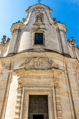 Fototapeta na wymiar Facade of the church of Purgatorio in Matera, Basilicata, Italy - Euope