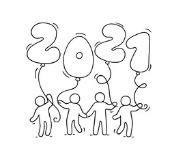 2021 Happy New Year background.
