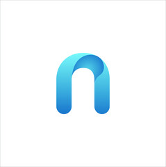 letter n modern logo design vector concept