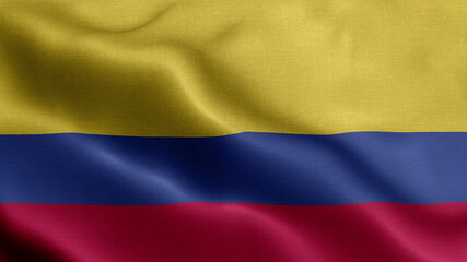 Colombia waving flag texture realistic