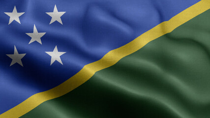 Soloman island waving flag texture realistic