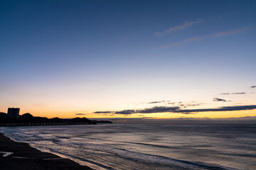 Fototapeta na wymiar (千葉県-風景)房総から望む朝の太平洋側風景１