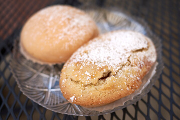Apulian pastries, called pasticciotto and tetta di monaca